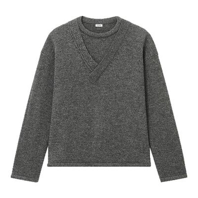 COTEMP双层装饰领毛衣