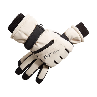 滑雪手套男士冬天骑行防寒厚保暖触屏棉女电瓶车防水防风骑车手套