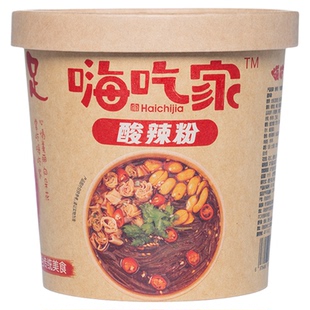 嗨吃家经典版酸辣粉136g*6桶装方便面速食夜宵麻辣味即食粉丝
