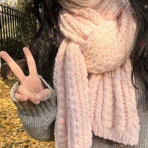 云朵绵绵围巾毛线手工diy钩针编织材料包手织粗蛋糕线送女生礼物