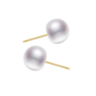 黛米珠宝 昭雪 11-12mm超大颗珍珠耳钉女18K金高级感耳环-配证书