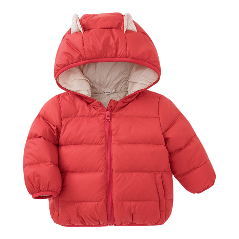 婴儿宝宝羽绒服轻薄款男童秋冬装2025新幼童保暖外套男女小童上衣