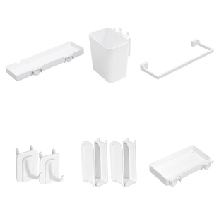 洞洞板配件圆孔桌面挂篮笔筒托盘挂钩收纳盒置物架零件孔距30MM