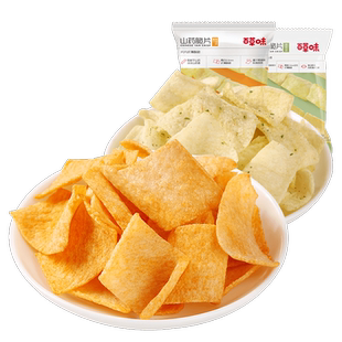 百草味山药脆片45gx3袋薄脆薯片锅巴网红小吃办公室休闲零食