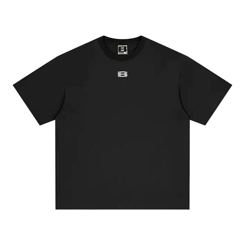 BONELESS 磨损做旧B字坐标印花短袖T恤高街纯棉夏季tee