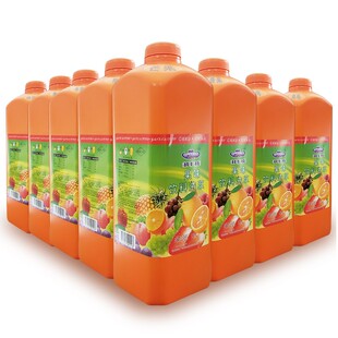 安然浓缩果汁1.9L百香果芒果柠檬柳橙酸梅金桔水蜜桃草莓蓝莓商用