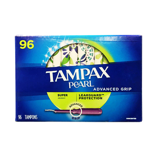 美国直邮Tampax丹碧丝卫生棉条塑料紫色导管月经棒普通大流量96支