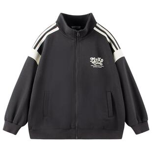 【美式胶片】男童复古运动外套中大童立领针织上衣可调节束脚裤潮