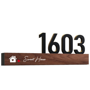 门牌号码牌家用创意个性定制2026年新款入户高档轻奢家门口装饰可爱情侣数字门贴高级感带感应灯房间号码定做