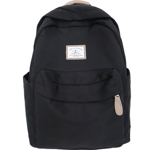 书包女初中生简约纯色大容量校园双肩包大学生休闲旅行背包高中生