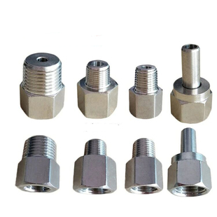 304不锈钢压力表转换接头内外丝补芯M14/M20*1.5 1/4 3/8焊接1/2