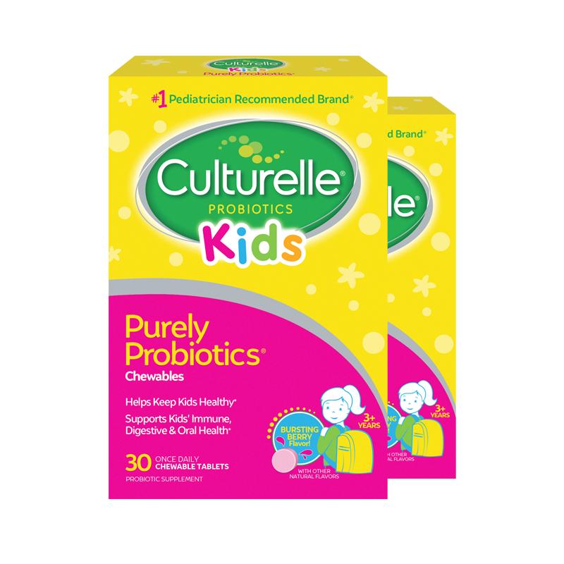 culturelle康萃乐益生菌儿童肠胃呵护咀嚼片3岁+宝宝提高抵御*2盒