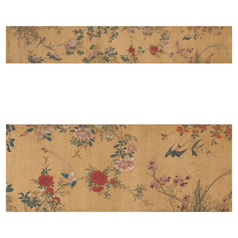 周之冕四时花鸟图高清复制