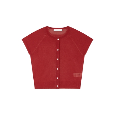 莱赛尔天丝亚麻插肩袖短袖开衫