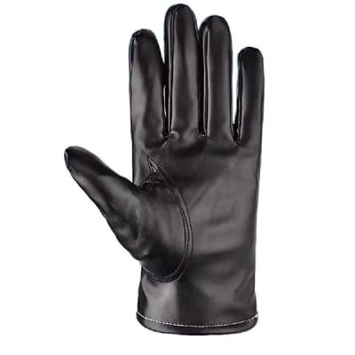 冬季骑行加绒皮手套加厚防水