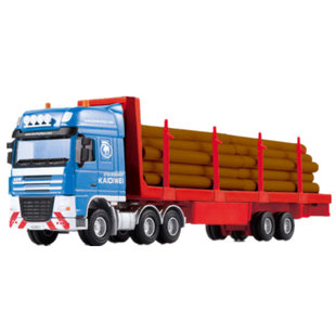 凯迪威625034合金工程车模型1:50木材运输车 拖挂车卡车 金属模型