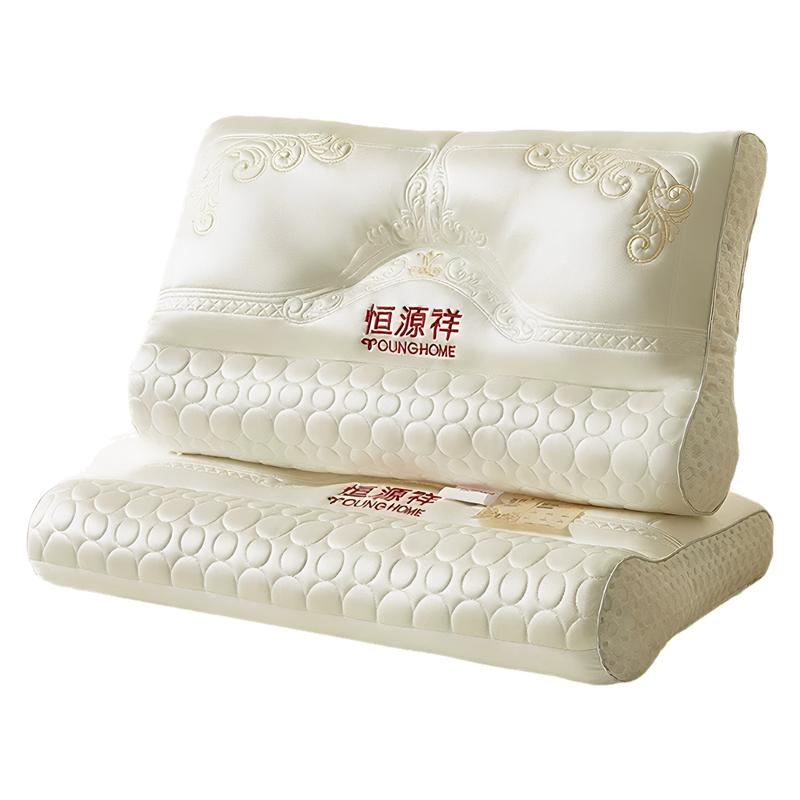 恒源祥蚕丝枕头成人护颈椎助睡眠颈椎枕家用枕头芯蚕丝枕一对枕芯