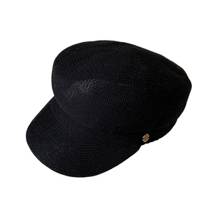 老钱风复古亚麻编织贝雷帽女大头围时尚洋气2026春季报童画家帽子