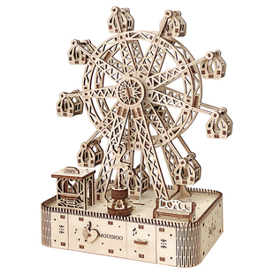 diy手工拼装礼物送女生木音乐摩天轮旋转八音盒生日儿童模型情人