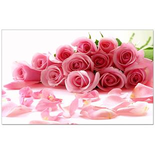 墙纸自粘玫瑰花郁金香壁画贴纸卧室装饰画墙贴床头背景墙挂画贴画