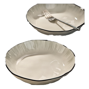 釉下彩盘子家用菜盘2026新款陶瓷碗碟餐具轻奢高级感碟子深盘餐盘