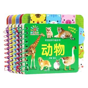 撕不烂早教翻翻卡片 0到1一3岁宝宝启蒙认知绘本2岁 一岁半两岁宝宝书籍婴儿图书幼儿童启蒙益智早教水果蔬菜颜色动物看图识物玩具