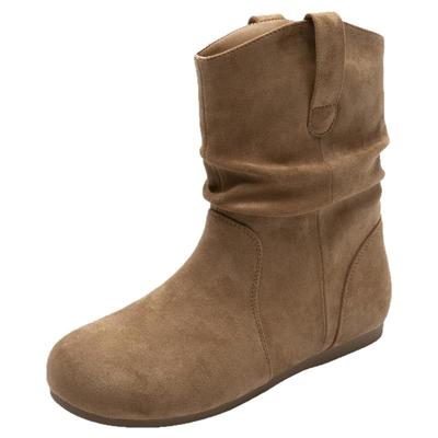 大东官方勃肯短靴2025新款冬季平底加绒靴子女款美拉德堆堆靴女靴