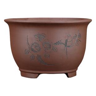 紫砂花盆兰花盆君子兰盆兰草梅花盆海棠种树盆栽陶瓷花盆大号清仓