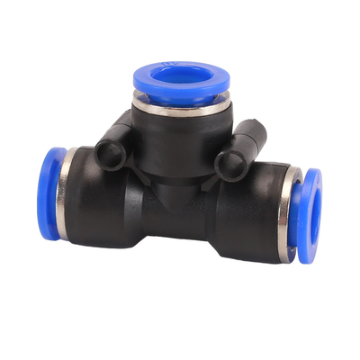 左圆右方气动PE三通气管快速接头