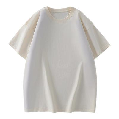 100%棉男女情侣纯色短袖T恤