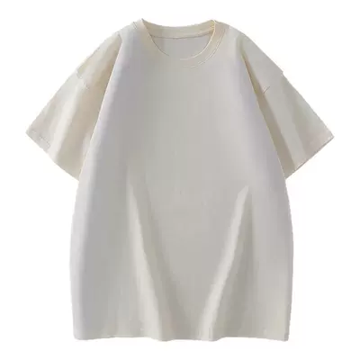 100%棉男女情侣纯色短袖T恤