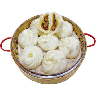 纯手工沙县小笼包猪肉馅包子夜宵早餐店即时冷冻品半成品餐饮商用