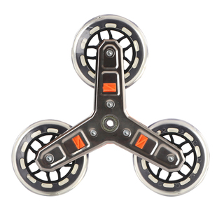 双轴承爬楼购物车水晶轮子不锈钢金属支架买菜车拉杆车三角楼梯轮