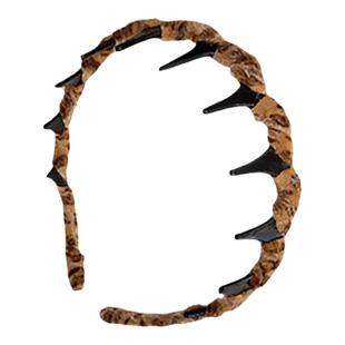 毛绒发箍不勒头发卡豹纹复古高级感头箍秋冬毛毛带齿防滑发窟头箍