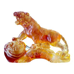 古法琉璃福虎生威生肖摆件乔迁开业庆典商务年会新年礼品可定制