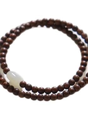 杭州灵隐金丝檀手串和田玉古风女