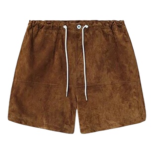 【Epide Prefab】Suede Shorts In Lambskin羊皮革抽绳老钱风短裤