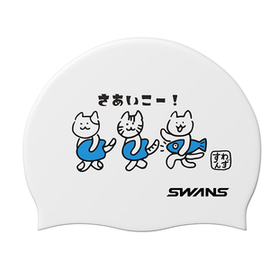 swans泳帽女款长发加大防水硅胶不勒头成人大头围专用护耳游泳帽