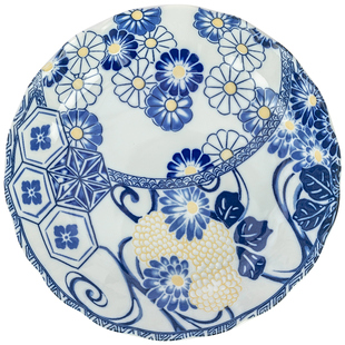 创意雏菊平盘浅盘家用早餐陶瓷餐具 日式下午茶盘水果盘深盘菜盘