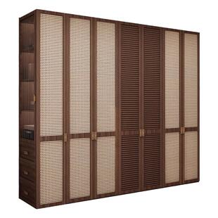 藤编门衣柜门衣帽间门定制复古透气房间门储物柜柜门鞋柜门推拉门