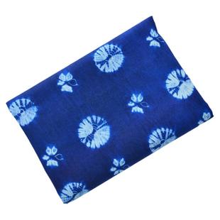 纯棉布料仿传统手工扎染布料民族风蓝染古道茶席背景布幔装饰面料