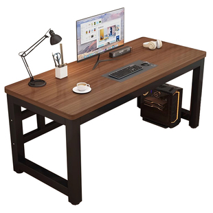 实木电脑桌台式书桌学生家用学习写字桌卧室双人电竞桌简易办公桌