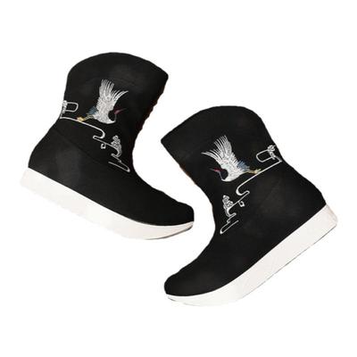 汉服皂靴古风鞋绣花中式婚鞋