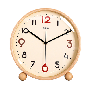 原木风简约实木座钟客厅摆台式时钟摆件2026新款钟表高端大气台钟