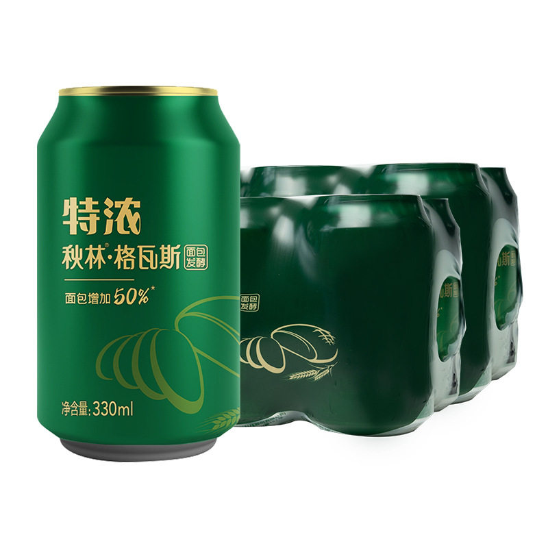 哈尔滨特产格瓦斯饮料 330ml×12罐秋林特浓格瓦斯
