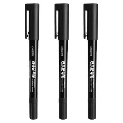 得力双头记号笔绘画勾线笔