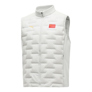 安踏25秋冬赞助国家队羽绒马甲新款保暖轻薄刺绣坎肩452540103