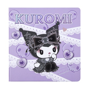 广博三丽鸥方方本硬面手账本新款库洛米美乐蒂日记本记事本子中小学生女孩子创意卡通可爱学习用品装订80张