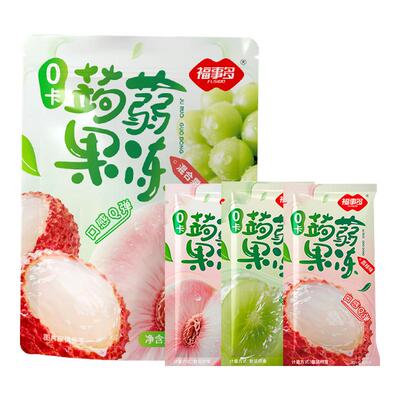 福事多0脂0卡蒟蒻果冻480g三口味畅吃装秒杀装六一儿童节零食食品