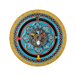 藏式八吉祥香插香器线香底座香炉熏香藏香托盘檀香藏族坛城香薰炉